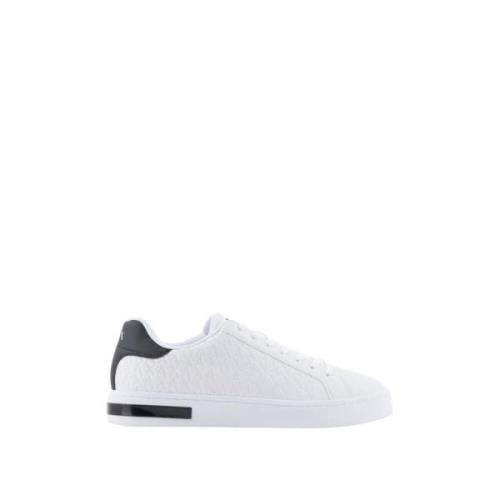 Wit Zwart Sneakers Mannen Polyester Rubber Armani Exchange , White , H...