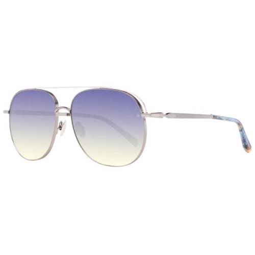 Zilveren Heren Piloten Zonnebril Blauwe Lens Scotch & Soda , Gray , Un...