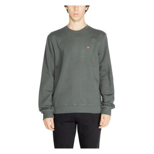 Katoenmix Heren Crewneck Sweatshirt Napapijri , Green , Heren