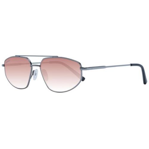 Gunmetal Aviator Zonnebril met Oranje Lenzen Serengeti , Gray , Unisex