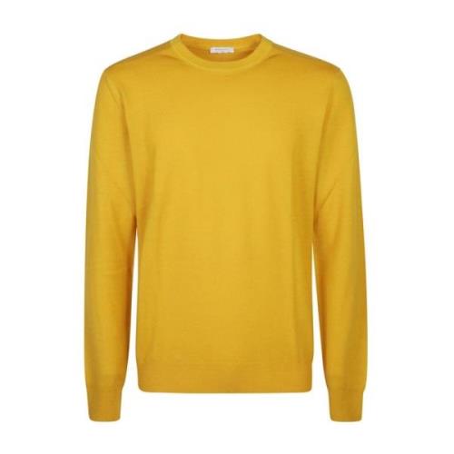 Gele Crewneck Sweater Boglioli , Yellow , Heren