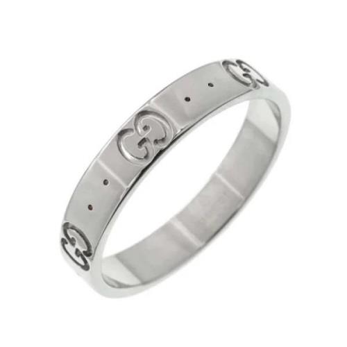 Pre-owned White Gold rings Gucci Vintage , Gray , Dames