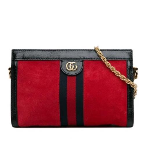 Pre-owned Suede crossbody-bags Gucci Vintage , Red , Dames