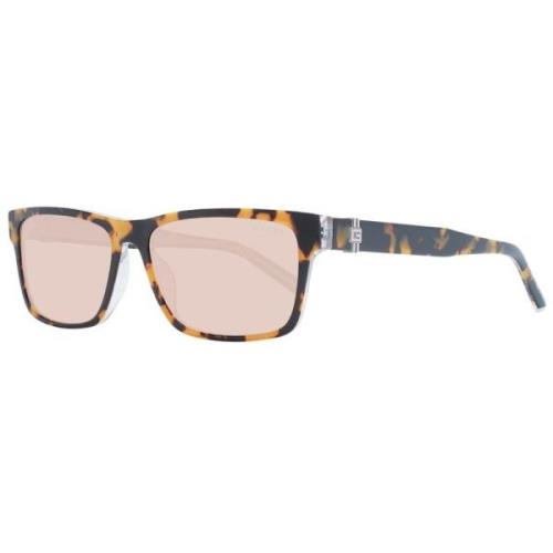 Bruine Heren Zonnebril Rechthoekig Frame Guess , Brown , Unisex