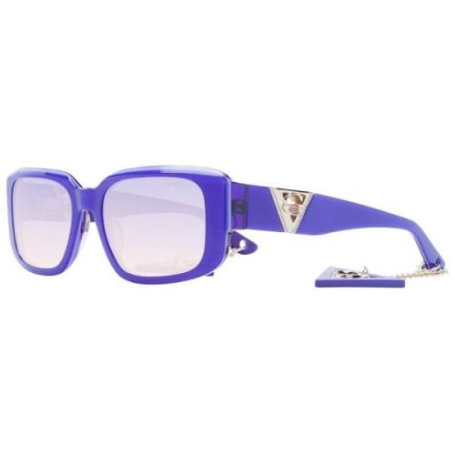 Paarse Dames Zonnebril Rechthoekig Verloop Guess , Purple , Unisex