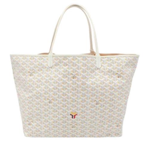 Pre-owned Leather totes Goyard Vintage , White , Dames