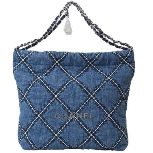 Pre-owned Cotton chanel-bags Chanel Vintage , Blue , Dames