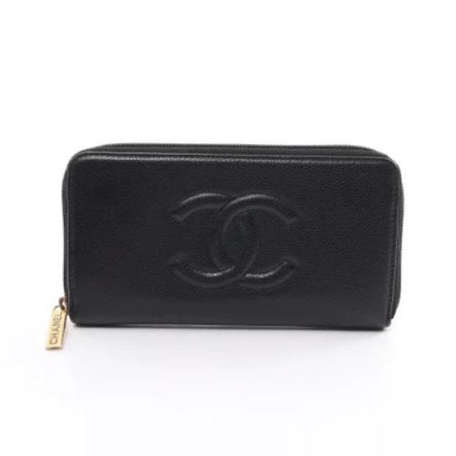 Pre-owned Fabric wallets Chanel Vintage , Black , Dames