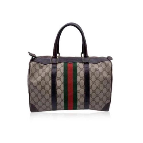 Pre-owned Canvas handbags Gucci Vintage , Beige , Dames