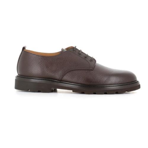 Bruin leren Derby platte schoenen Henderson , Brown , Heren