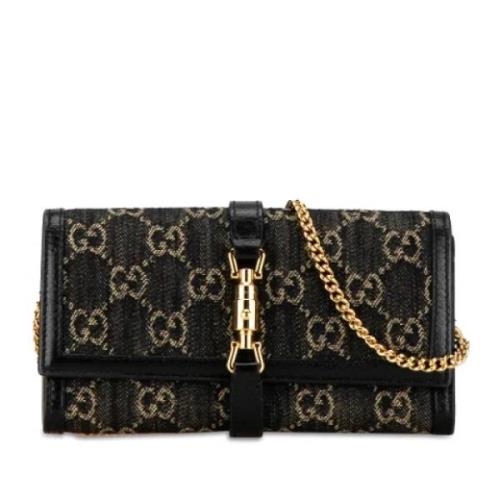 Pre-owned Denim crossbody-bags Gucci Vintage , Black , Dames