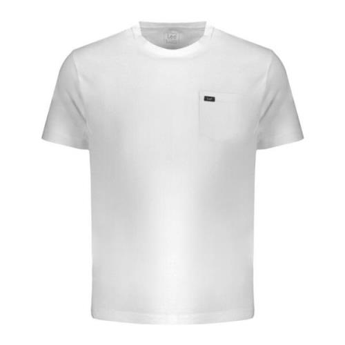 Korte Mouw T-Shirt Wit Mannen Lee , White , Heren