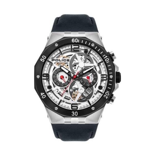 Zwarte Heren Quartz Analoog Horloge Police , Black , Heren