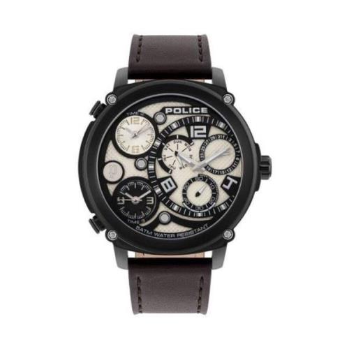 Zwarte Heren Quartz Analoog Multi-Function Horloge Police , Black , He...