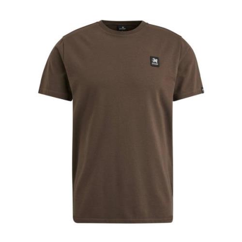 Korte Mouw Crewneck Katoenen T-shirt Vanguard , Brown , Heren