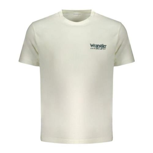 Korte Mouw Logo Tee Wit Wrangler , White , Heren