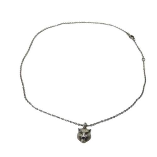 Pre-owned Silver necklaces Gucci Vintage , Gray , Dames