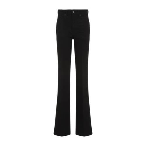 Zwarte Katoenen Flared Jeans Tom Ford , Black , Dames