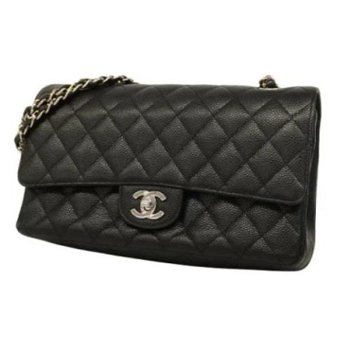 Pre-owned Leather chanel-bags Chanel Vintage , Black , Dames