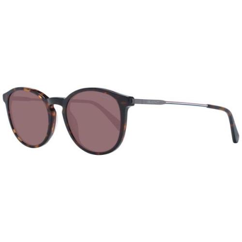 Bruine Herenzonnebril Ronde Frame Gant , Brown , Unisex