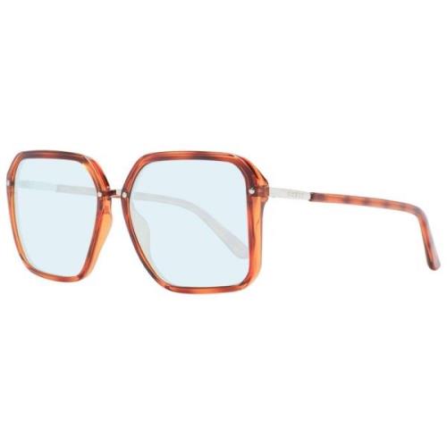 Bruine Dames Zonnebril Vierkant Frame Guess , Brown , Unisex