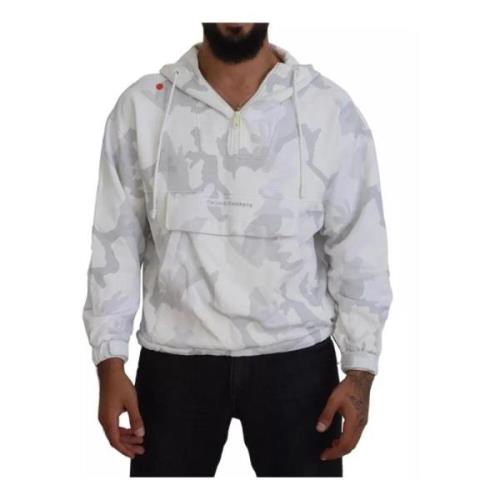 Wit Camo Katoenen Hoodie Dolce & Gabbana , White , Heren