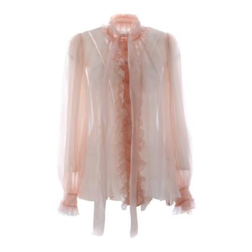 Dames Ruffles Blouse Dolce & Gabbana , Pink , Dames