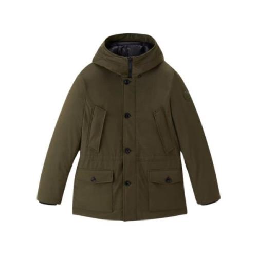 Arctische Stretch Dons Parka Donkergroen Woolrich , Green , Heren