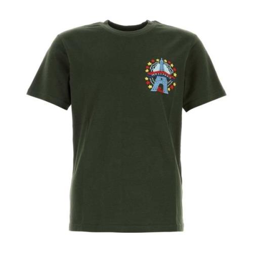 Stijlvolle Army Green Katoenen T-shirt Kenzo , Green , Heren