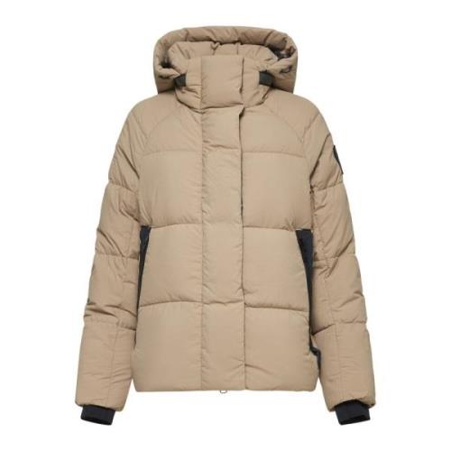 Gewatteerde Parka met Hoge Kraag Canada Goose , Beige , Dames