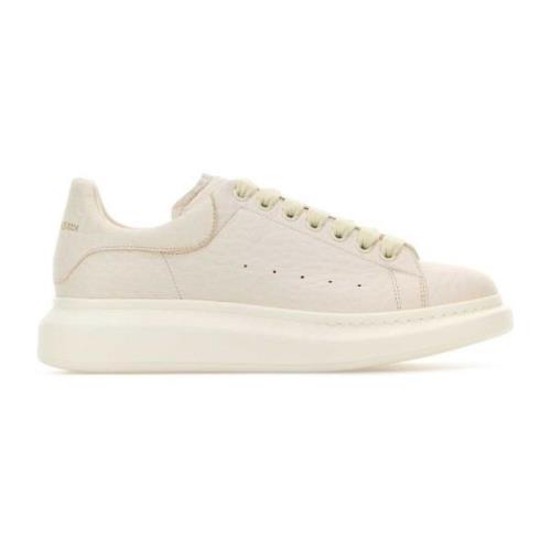 Witte leren sneakers met hak Alexander McQueen , White , Heren