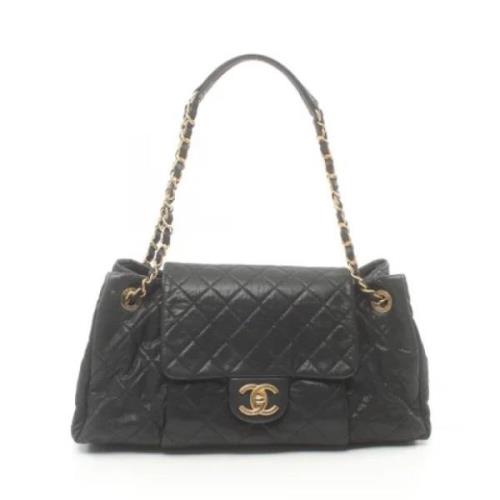 Pre-owned Leather chanel-bags Chanel Vintage , Black , Dames