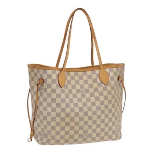 Pre-owned Canvas totes Louis Vuitton Vintage , White , Dames