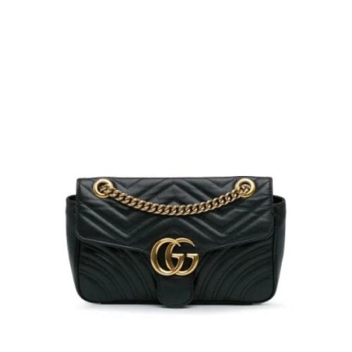 Pre-owned Leather crossbody-bags Gucci Vintage , Black , Dames