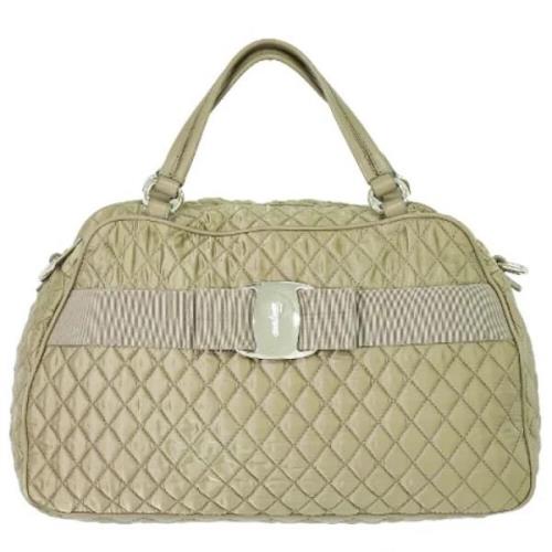 Pre-owned Fabric totes Salvatore Ferragamo Pre-owned , Beige , Dames