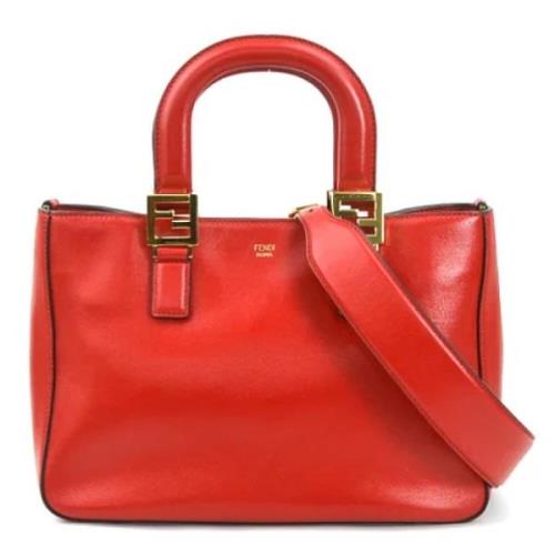 Pre-owned Leather handbags Fendi Vintage , Red , Dames