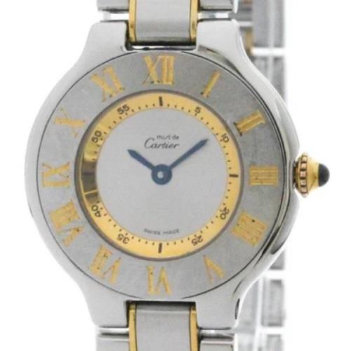 Pre-owned Stainless Steel watches Cartier Vintage , Gray , Dames