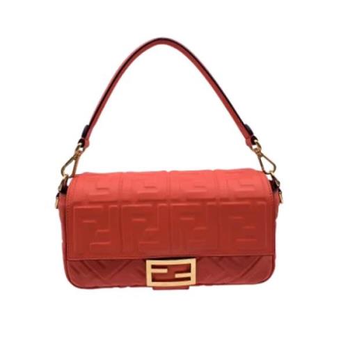 Pre-owned Leather fendi-bags Fendi Vintage , Orange , Dames