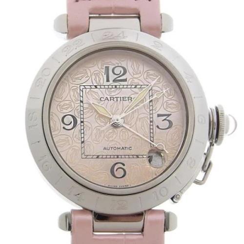 Pre-owned Stainless Steel watches Cartier Vintage , Pink , Dames