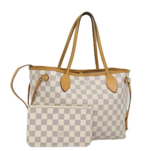 Pre-owned Canvas totes Louis Vuitton Vintage , White , Dames