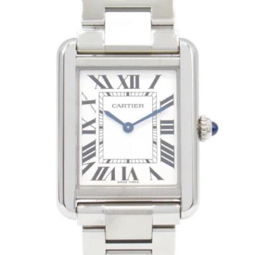 Pre-owned Stainless Steel watches Cartier Vintage , Gray , Dames