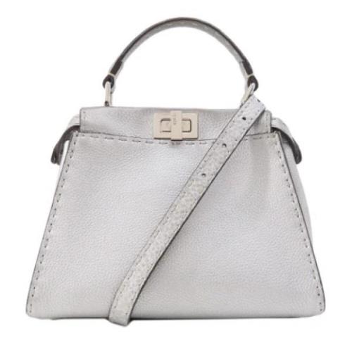 Pre-owned Leather fendi-bags Fendi Vintage , Gray , Dames