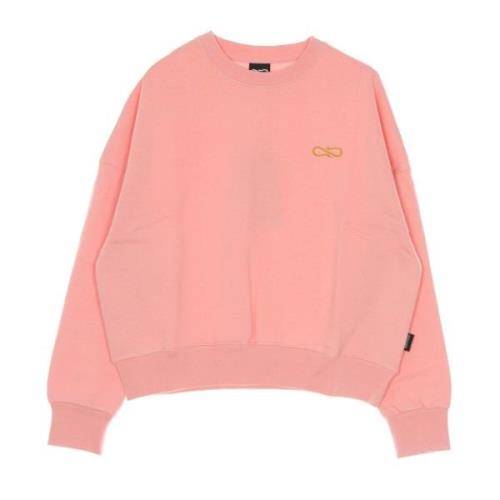 Roze Logo Crewneck Sweatshirt Lange Mouw Propaganda , Pink , Dames