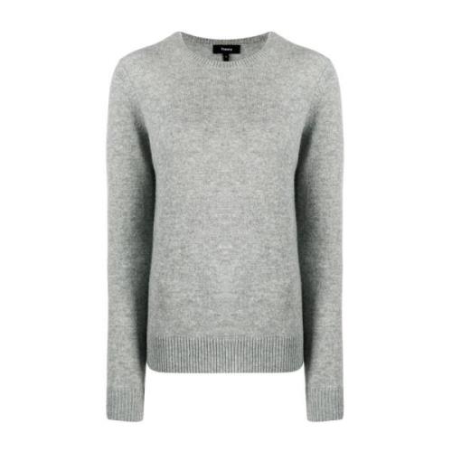 Round-neck Knitwear Theory , Gray , Dames