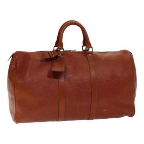 Pre-owned Leather travel-bags Louis Vuitton Vintage , Brown , Dames