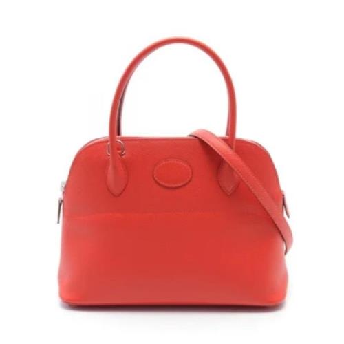 Pre-owned Leather handbags Hermès Vintage , Red , Dames