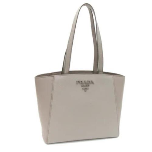 Pre-owned Leather totes Prada Vintage , Gray , Dames