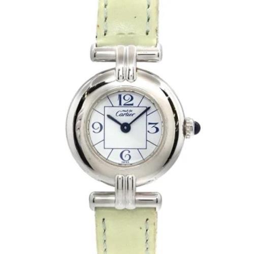 Pre-owned Silver watches Cartier Vintage , White , Dames