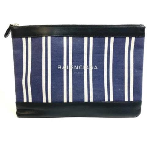 Pre-owned Fabric clutches Balenciaga Vintage , Blue , Dames