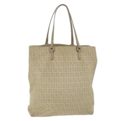 Pre-owned Canvas totes Fendi Vintage , Beige , Dames